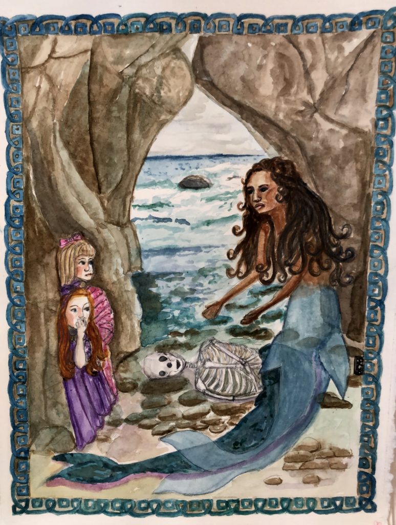 Artistic interpretation of the Tiree mermaid story by Pamela Campbell Bickford